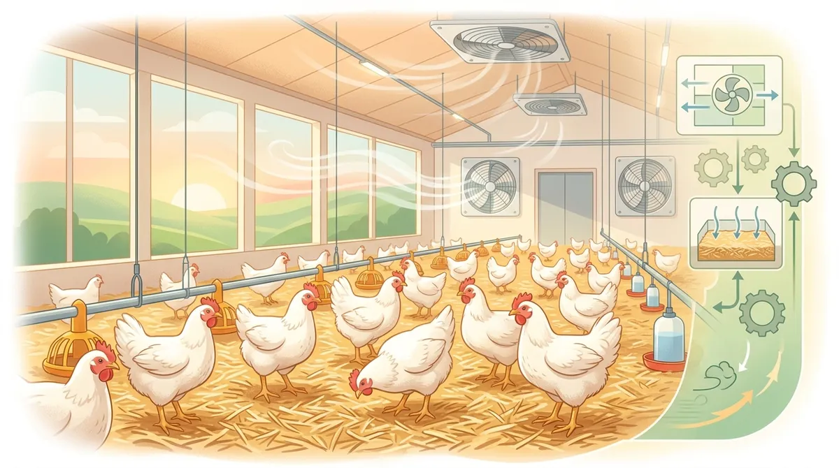 肉雞飼養環境優化：從通風到墊料，打造健康快速生長空間