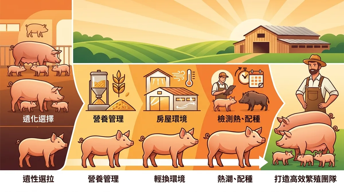 後備母豬培育關鍵：從選種到配種，打造高效繁殖團隊的基石